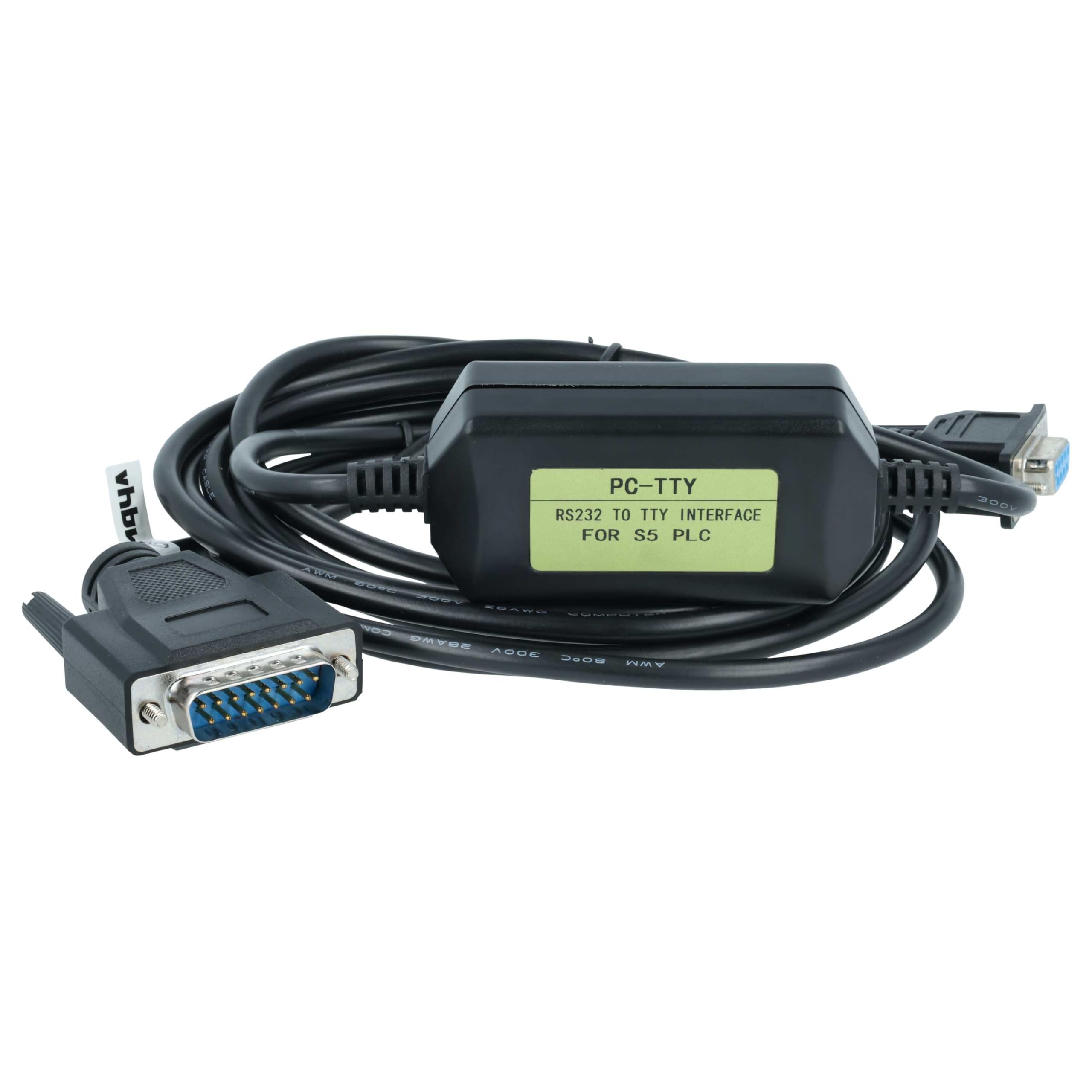 vhbw cavo EIA RS-232 compatibile con Siemens Simatic S5 100U CPU 100 computer & periferiche - Adattatore seriale, 300 cm, nero
