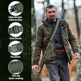 VVAAGG Two-Point Paracord Rifle Sling with Swivels, Non-Slip 2 Point Rifle Sling with Quick Adjustable Length Gun Strap