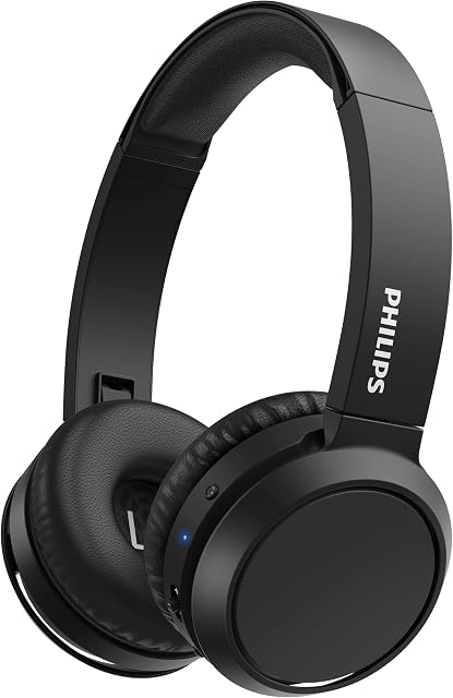 Philips On-Ear Headphones H4205BK/00 with Bass Boost Button (Bluetooth, 29 Hours' Playback Time, Quick Charging Feature, Noise Isolating, Flat Folding), Matte Black