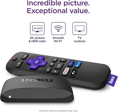 Miniatura 6 de ROKU -4662RW  Express 4K  Reproductor multimedia de transmisión HD4KHDR con transmisión inalámbrica suave y control remoto de voz Roku con controles