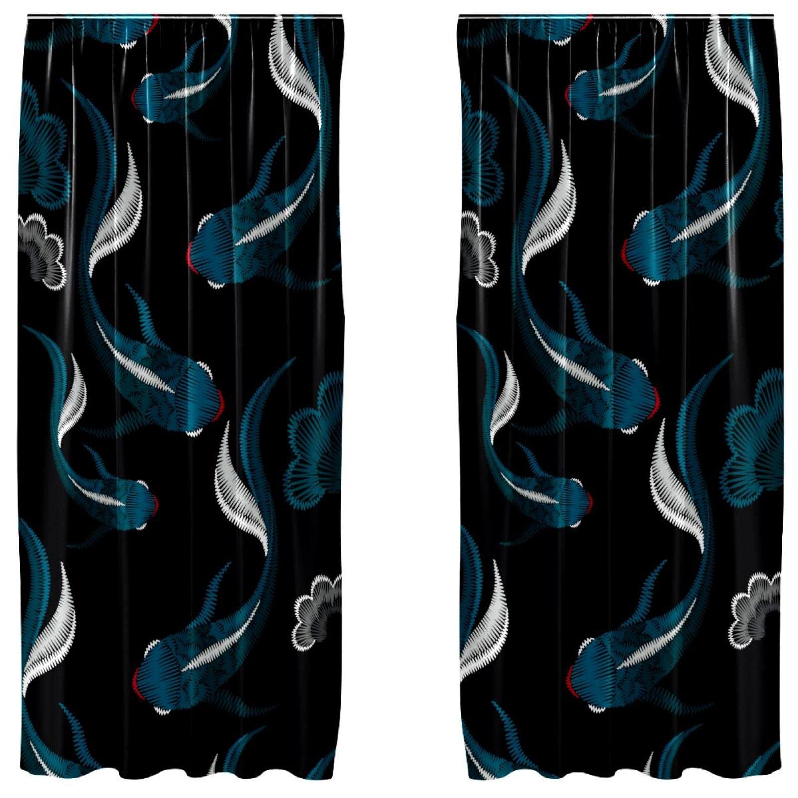 Rideau de fenêtre occultant microfibre haut de gamme motif ethnique