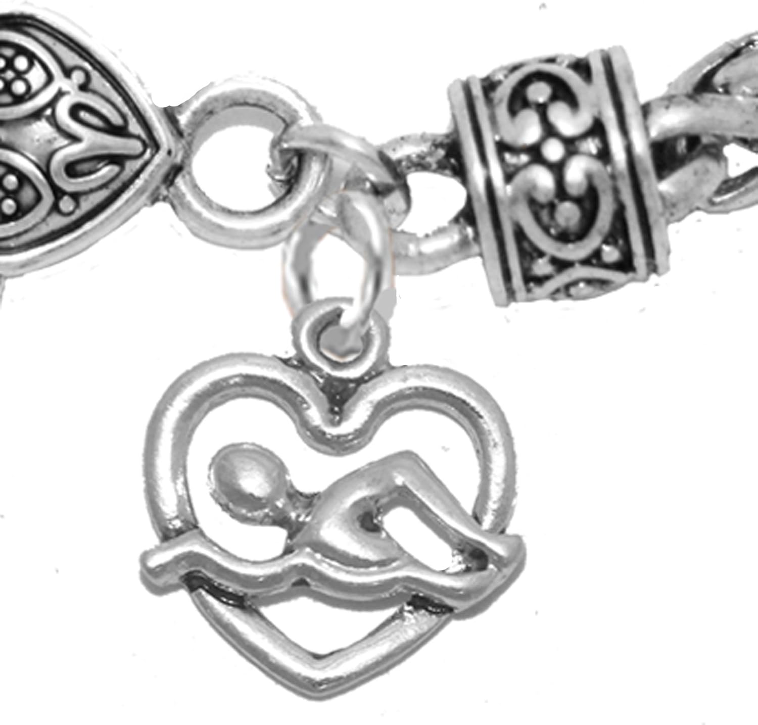 Cardinali Jewelry I Love Swimming Bracelet, Hypoallergenic, Safe-Nickel Free, No Poisonous Lead Or Cadmium