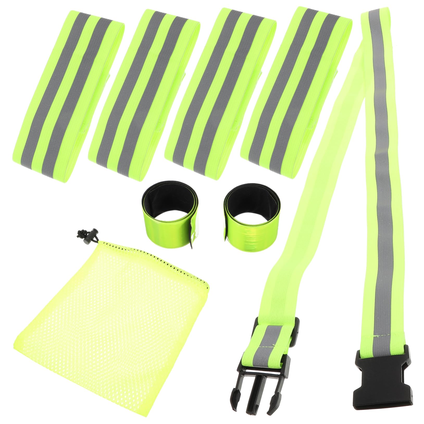Toddmomy Armbänder Mit Reflektierenden Bändern Led-reflektierende Gürtelschärpe Reflektierende Laufbekleidung Reflektierende Folie Mit Hoher Helligkeit Green