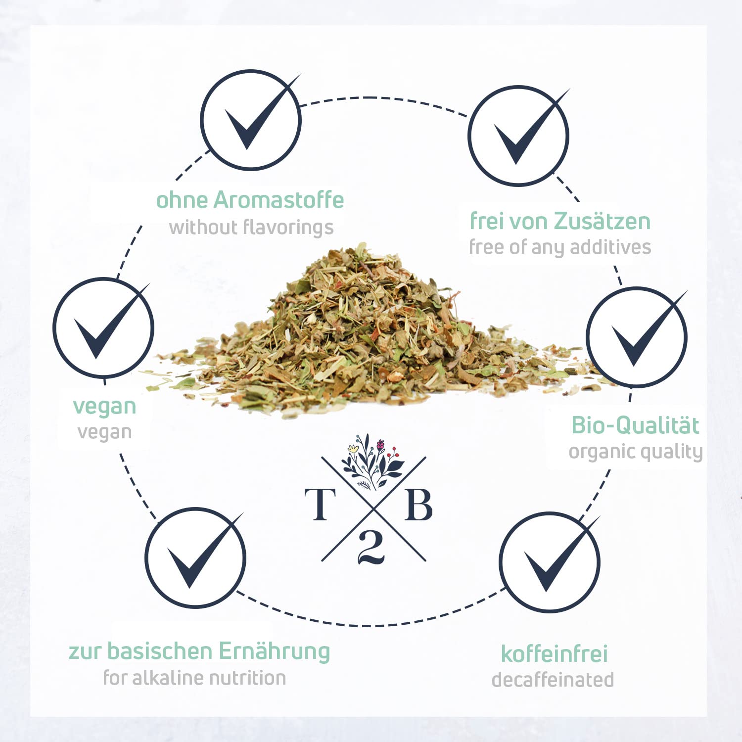 T2B Basischer Kräutertee, lose, BIO – 4er Pack, aromatische Kräutermischung
