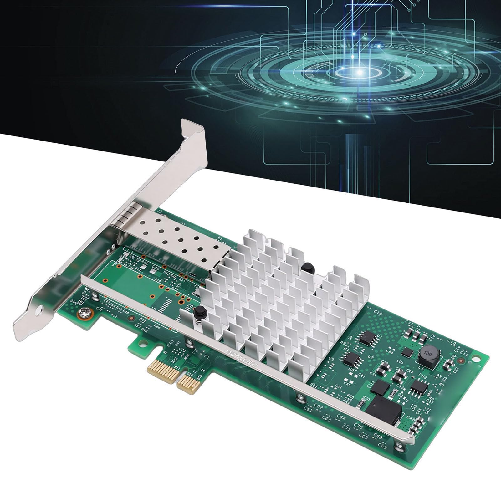 Carte Réseau PCI E 10 Go, Adaptateur Réseau PCI Express X1 10 Gbps SFP+, Chipset 82599EN, pour Mise à Niveau du Serveur de Stockage Internet Cafe