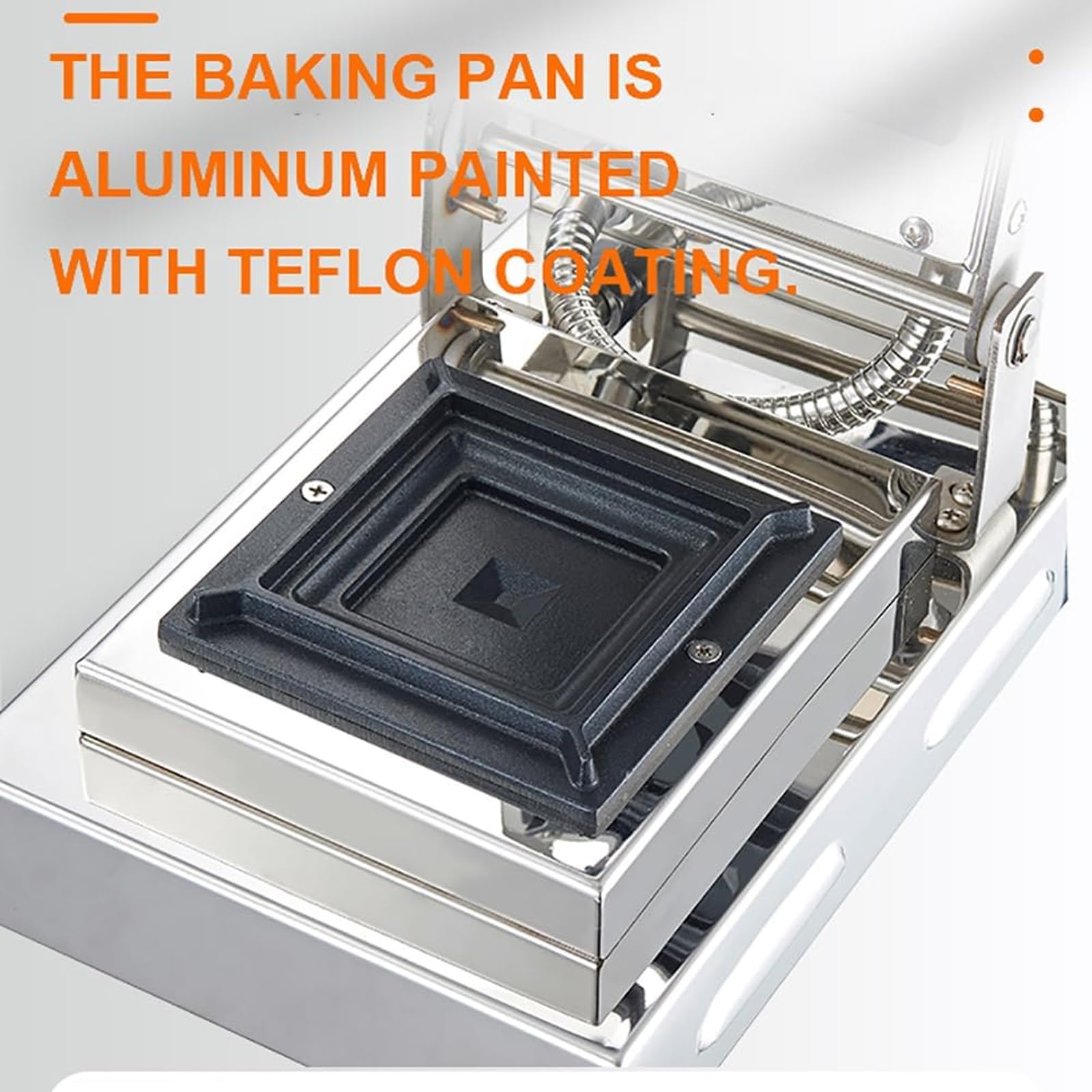 Griglia elettrica per panini per panini, macchina per panini commerciale, macchina per panini commerciale da 800 W con temperatura da 50 ° C a 300 ° C, timer da 0 a 5 minuti, acciaio
