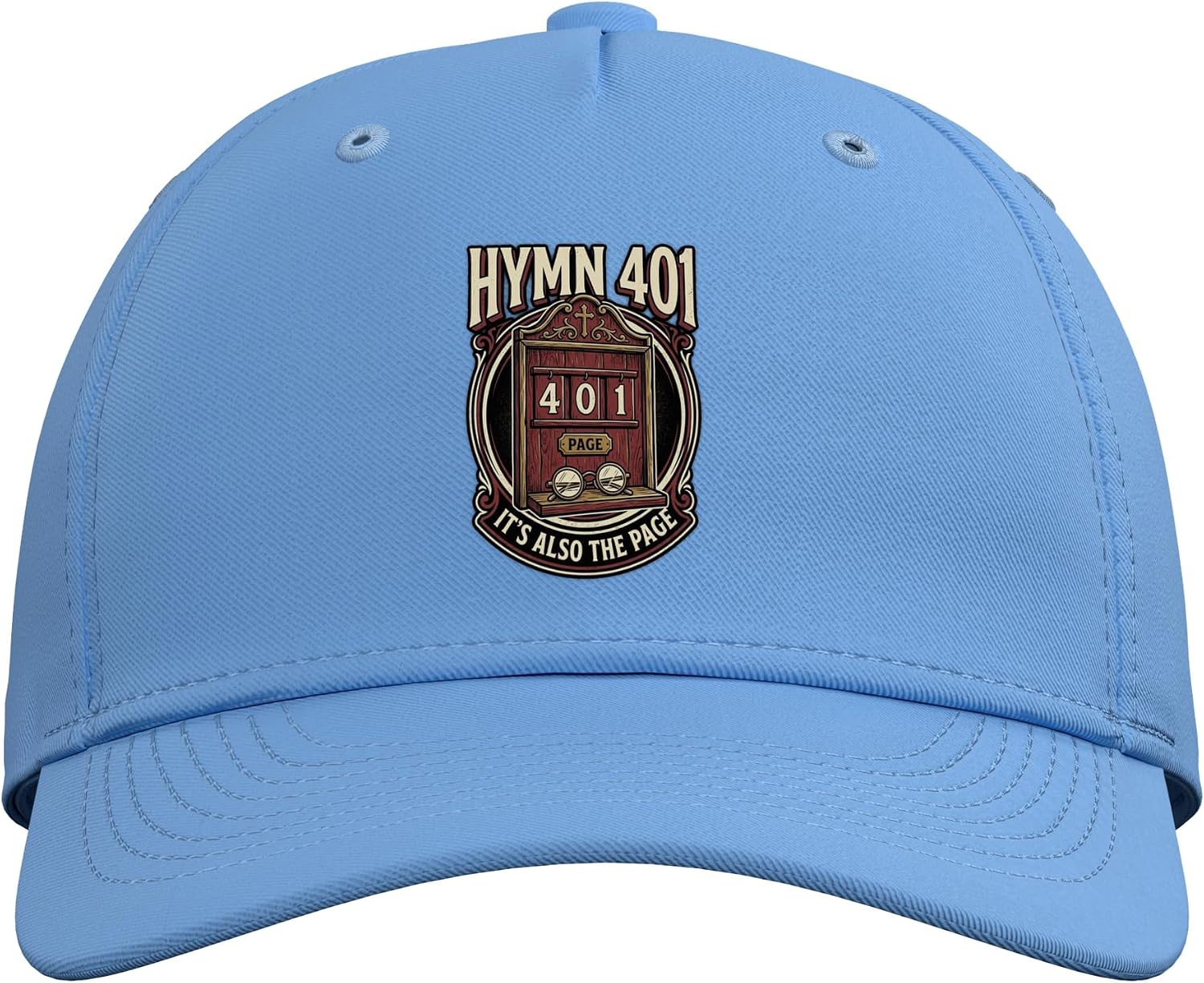 Hymn Number Board 401 Glasses Catholic Adjustable Baseball Hat image 2
