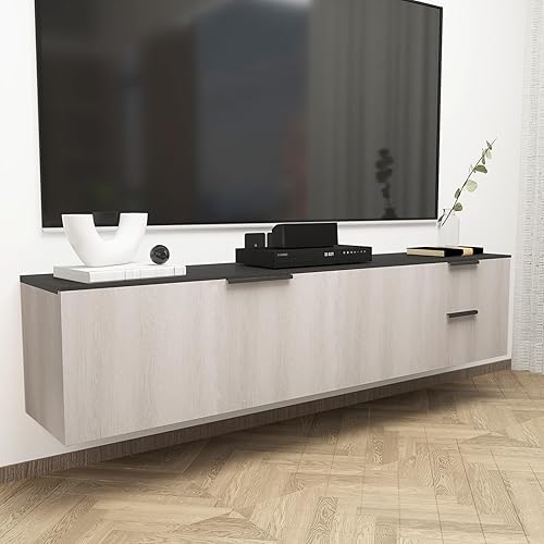 Miniatura 8 de TOTIO Papel de contacto de grano de madera blanquecino, rollo de papel tapiz texturizado de roble, rollo de papel tapiz de despegar y pegar, 16 x