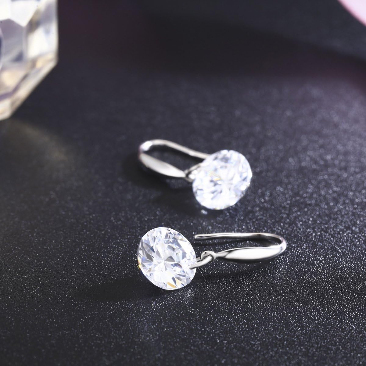 SBLING Platinum-Plated Sterling Silver Drop Earrings Made with Austrian Crystals - Image 3