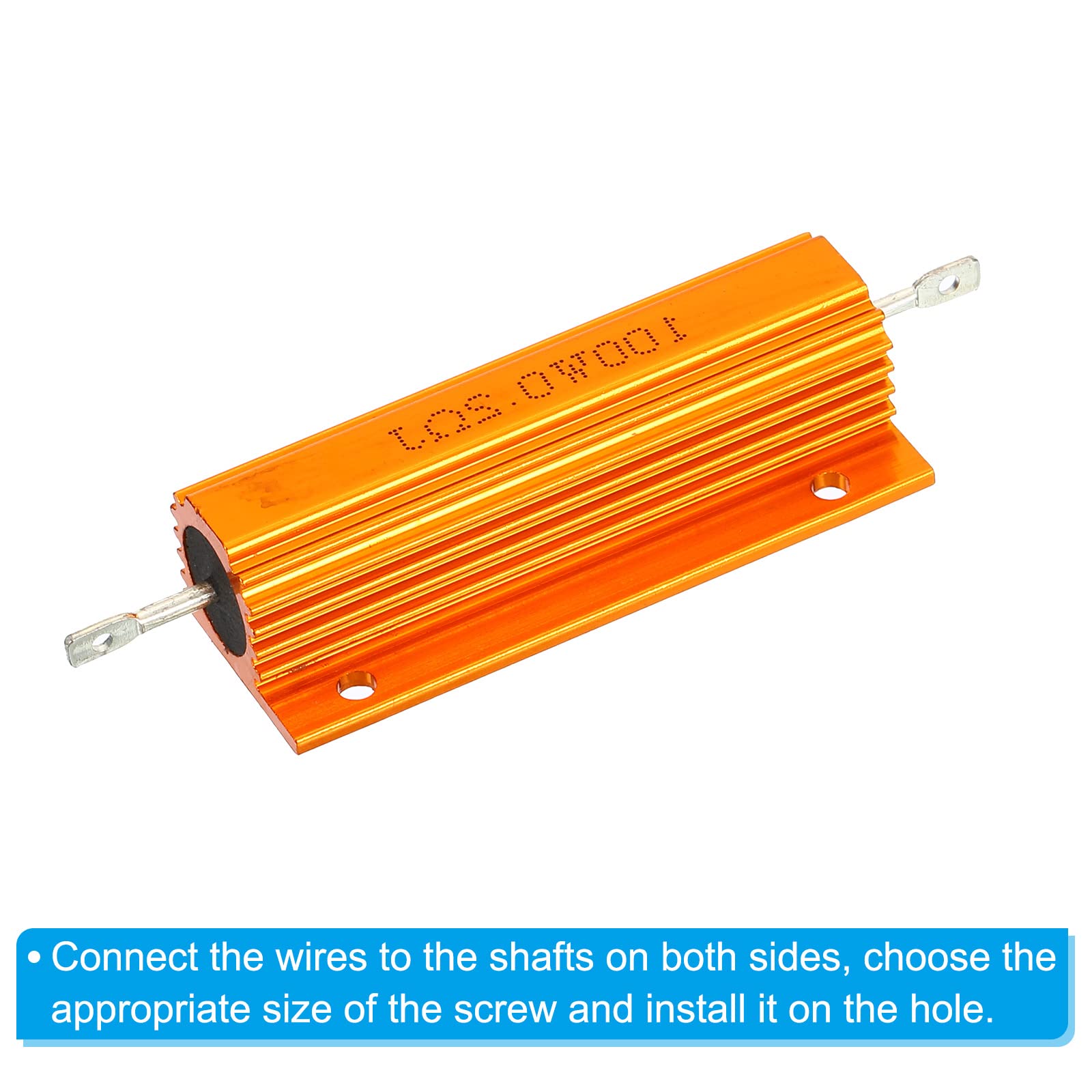 PATIKIL Lot De 2 Résistances De Boîtier En Aluminium 100 W 75