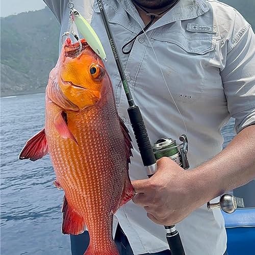 Miniatura 5 de LITTMA Caña de jigging Rod de paso lento LITTMA Jigging Rod Jigging Rod de agua salada caña giratoria de una pieza en costamar adentro