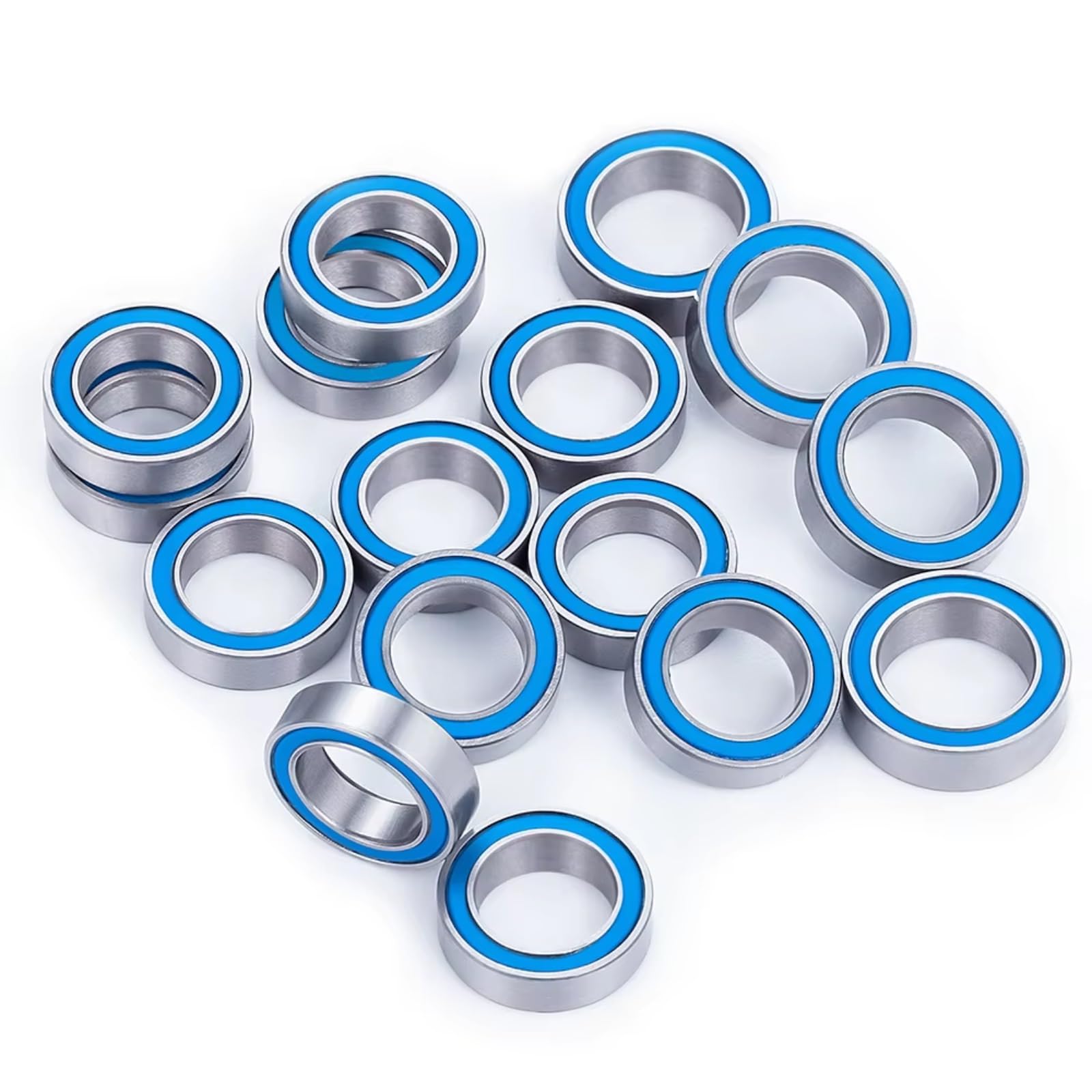 Für Mini Für LMT 1/18 7x11x3mm 8x12x3,5mm Kugellager 16 Stück Stahl Blau Abgedichtete Kit RC Car Upgrade Teile Modell Zubehör RC Lagern