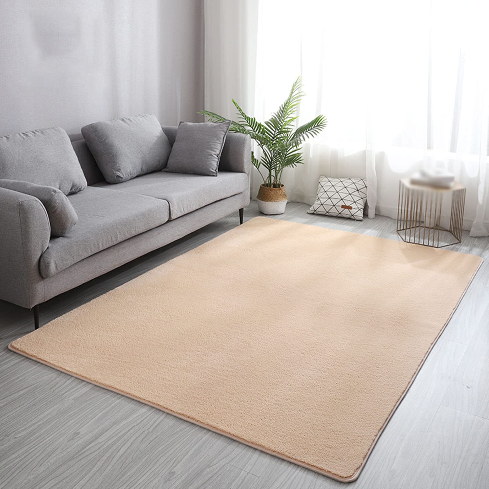 Tappeto antiscivolo, 200 x 200 cm, comodo e morbido, per interni, per asilo e camerette dei bambini, decorazione moderna per la camera delle ragazze, peluche accogliente
