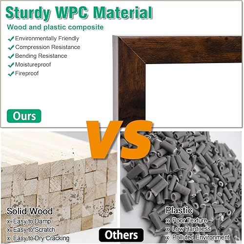 Miniatura 2 de KINLINK Marcos de fotos de 8 x 10 pulgadas, color marrón rústico, marcos de fotos con vidrio real, marcos de fotos de madera compuesta para mesa y