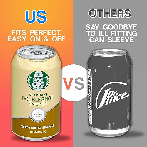 Miniatura 4 de Skywin Funda de silicona para latas, paquete de 3 tapas para latas de bebidas, 24 oz (24.0 fl oz) disfrazándola como una lata de refresco (café