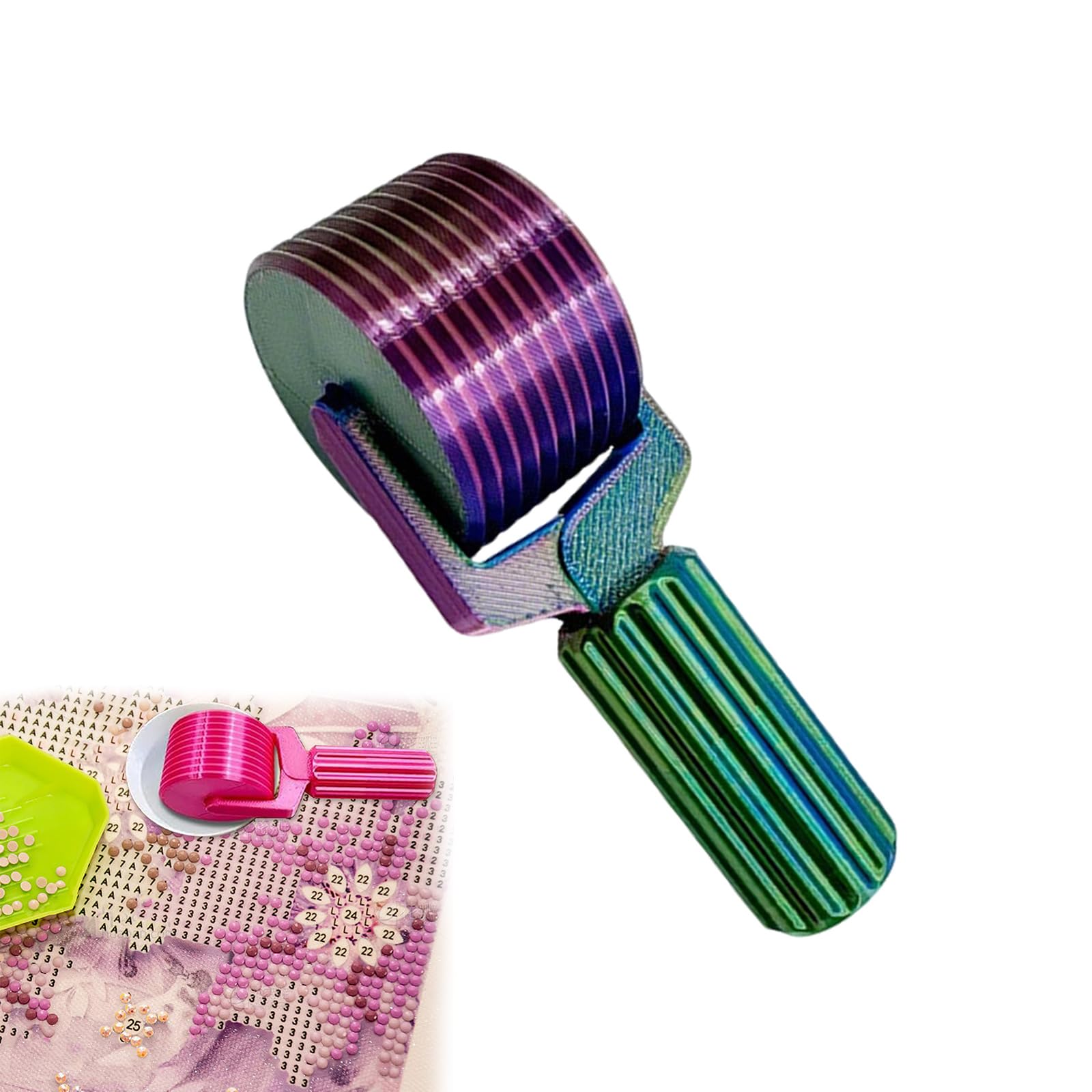 Diamond Art Roller, New 3D Pprinted Diamond Painting Roller Tool, Diamonds Art Paint Tools and Accessories (Green)