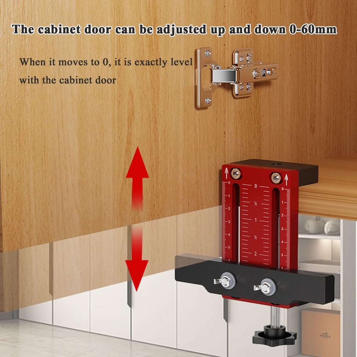 Cabinet Door Installation Positioner, Cabinet Door Mounting Jig, Cabinet Door Positioning Tool, Locator Clamping Tool, Versatile Cabinet Installation Tool Compatible for Most Cabinet Doors(2pcs)