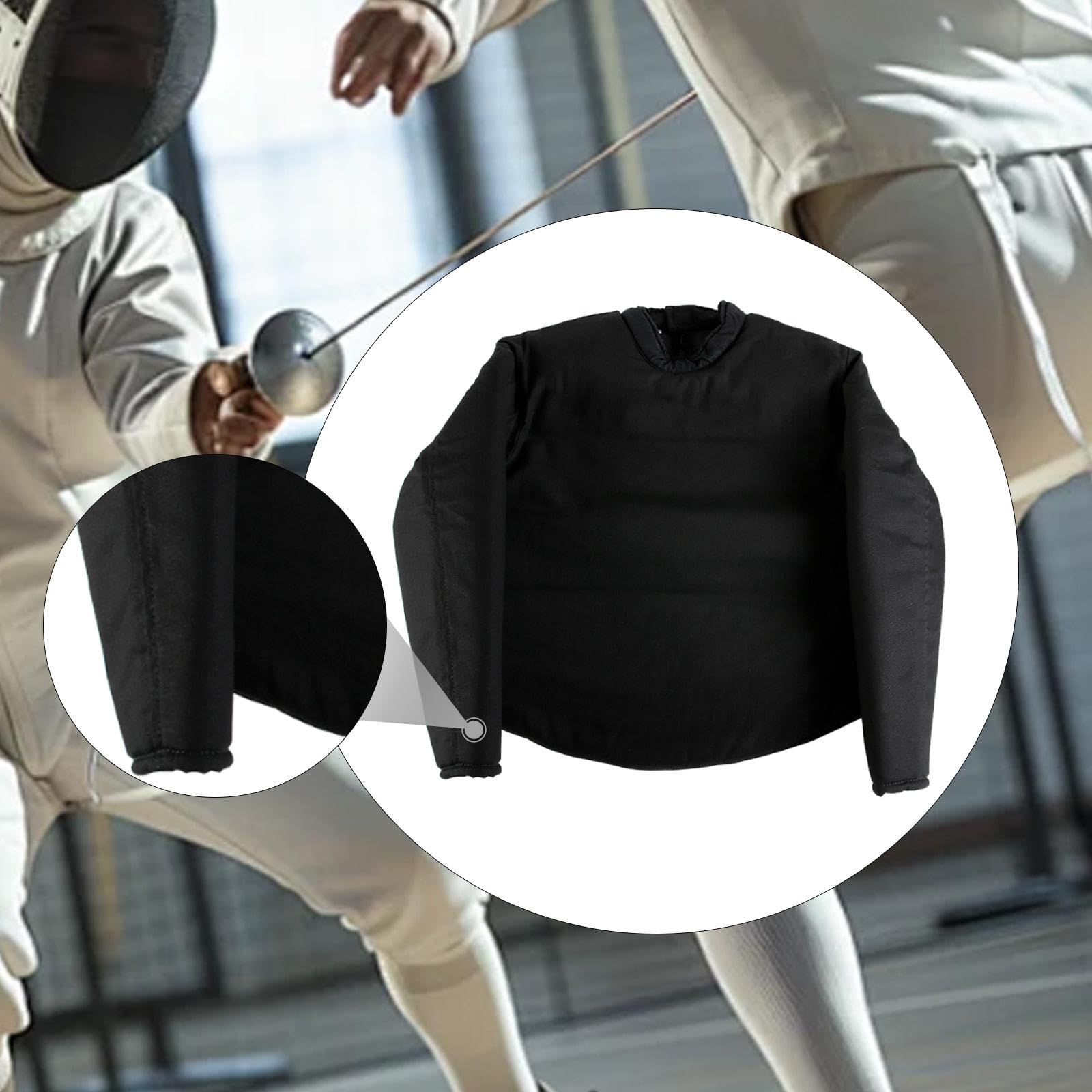 TISHITA Gilet Maestro Scherma Divisa Allenamento Sportivo Tuta Protettiva Giacca Maniche Lunghe Zip Posteriore Adatto per Uomini Donne Pratica di Scherma