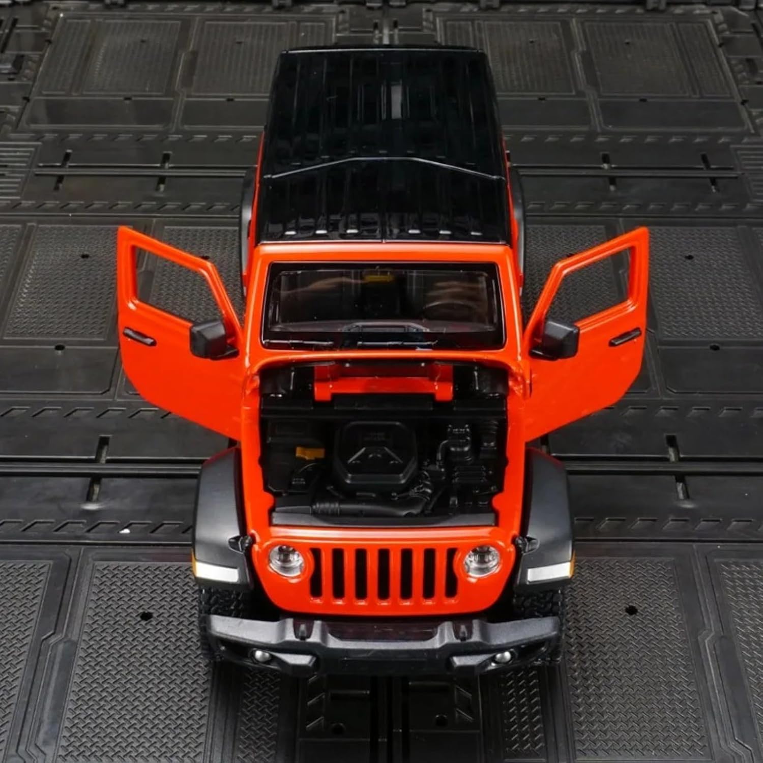 HTLNUZD 1/24 Alloy Racing Car - Adult DieCast Model, Limited Collectible Gift, Compatible with Jeep Wrangler Rubicon 4xe