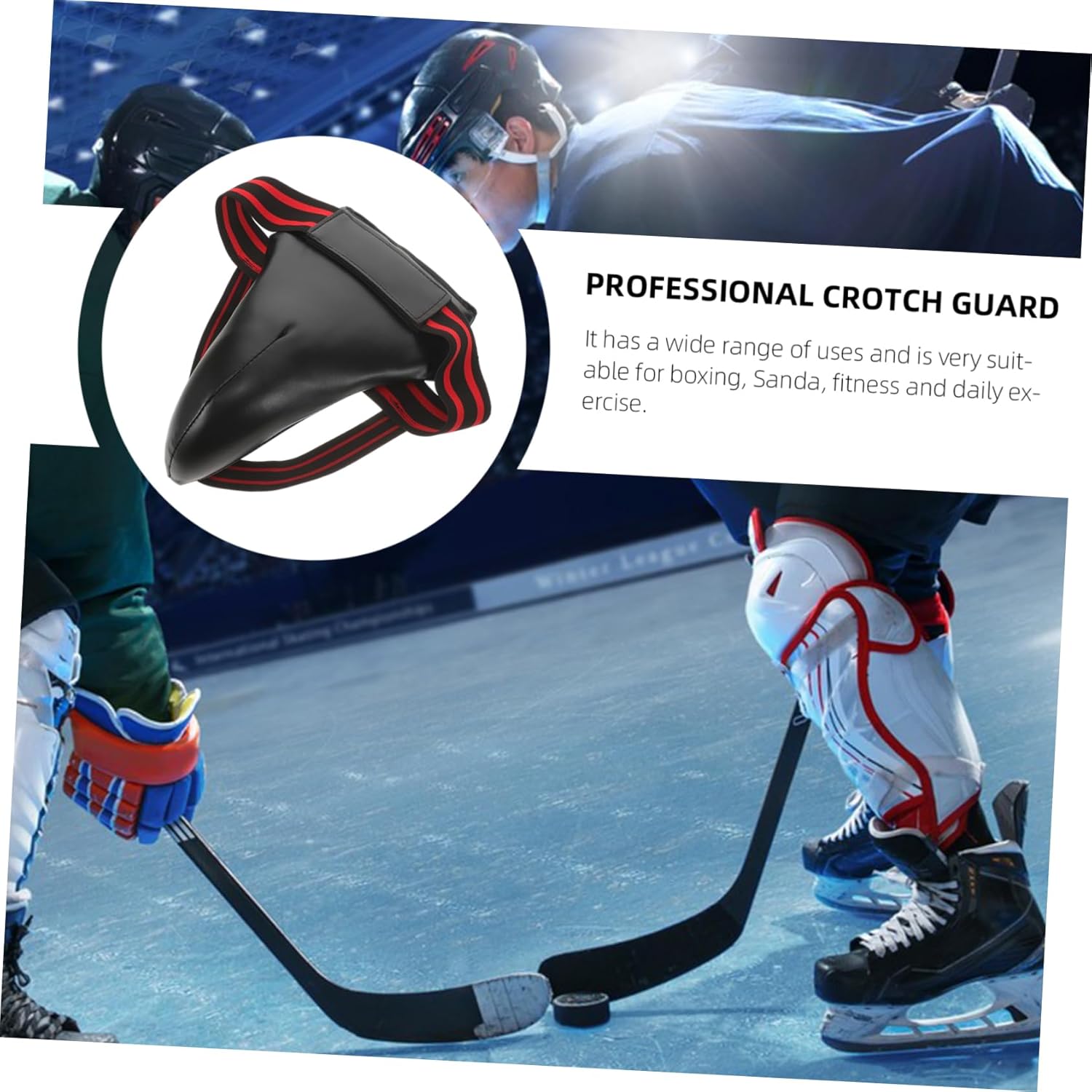 Happyyami Taekwondo Crotch Protector Portable Groin Guard Integrated Crotch Guard Professional Crotch Guard