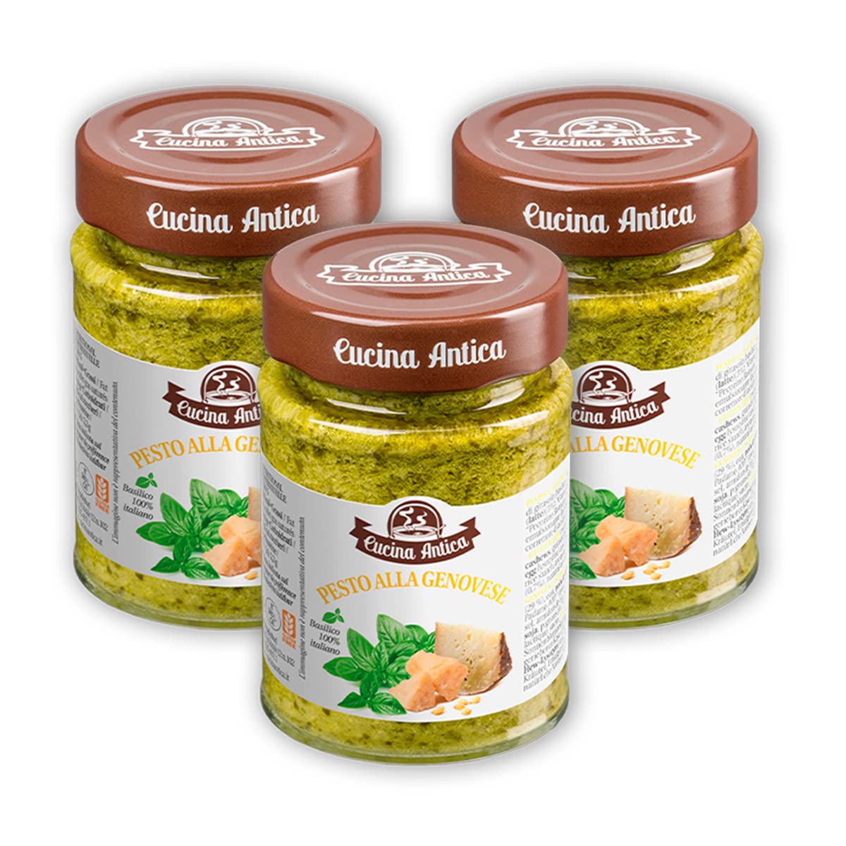 Cucina Antica - Pesto alla Genovese - 3 Pots de 180 g