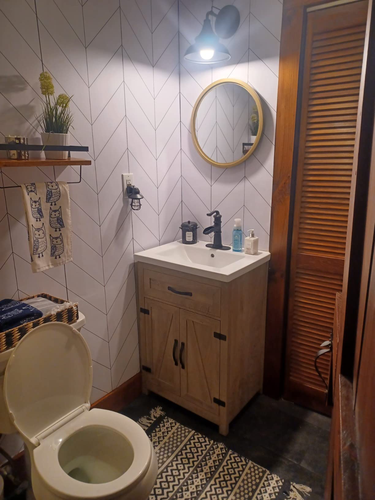 19/mo Finance Ethan 30" Modern Farmhouse Single Bathroom Vanity