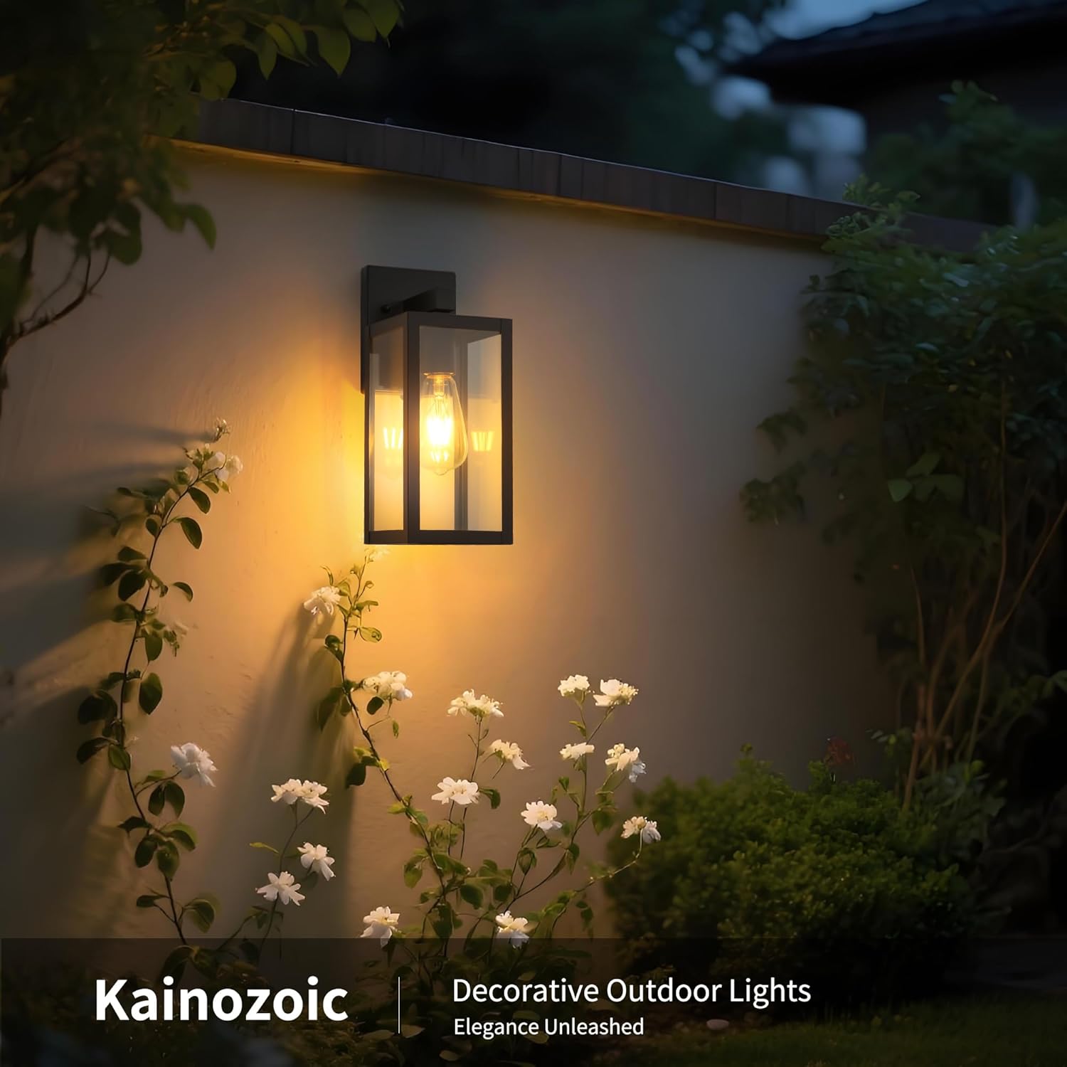 Outdoor Wall Light Fixtures Exterior Waterproof Porch Lights Outdoor Anti-Rust Wall Lantern with Clear Glass Patio Sconce Light