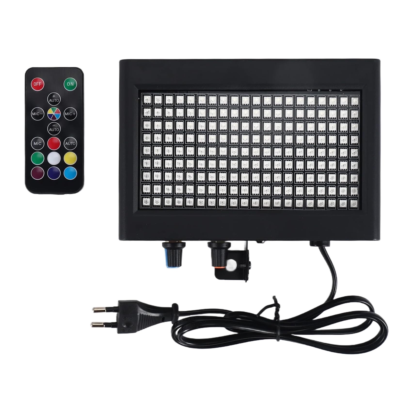 180 Leds Luz Estroboscópica de Flash Portátil 35W RGB Control de Sonido Remoto Velocidad Estroboscópica Ajustable para Barra del Disco de La Etapa Club Fiesta (Enchufe de La UE)
