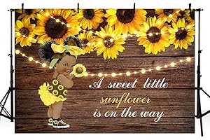 Mesmeric MEHOFOND Sunflower Backdrop: Capture Enchanting Baby Shower Moments