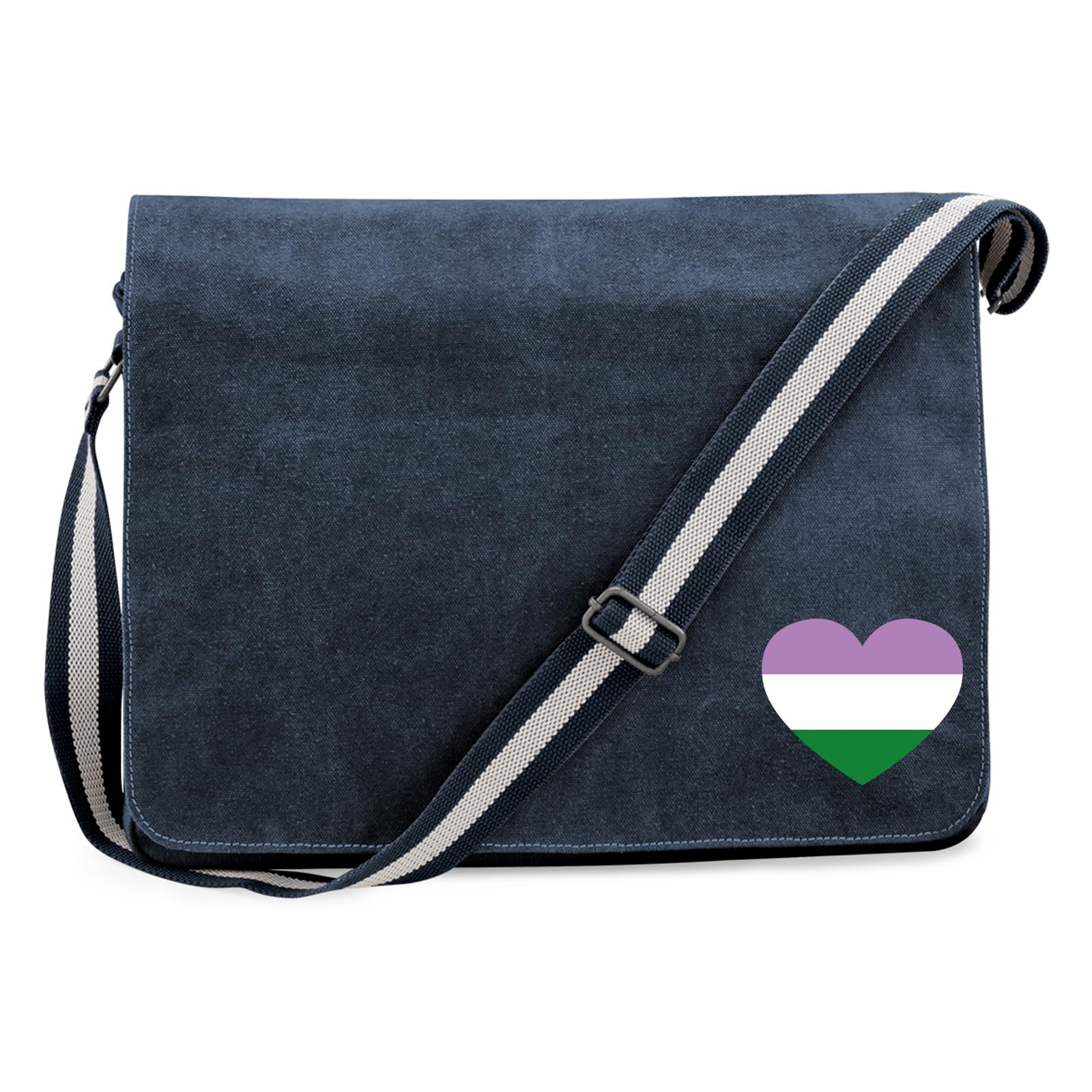 Huuraa Umhängetasche Genderqueer Pride Flagge LGBTQ Herz Geschenk