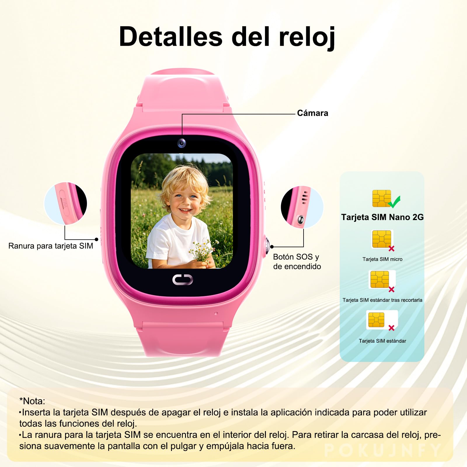 Reloj Inteligente Niño GPS y Llamadas Teléfono Chat SOS Contactos | Despertador Juego IP68 Impermeable Modo Clase Digital Reloj Inteligente Niña Niños Niñas Cumpleaños Regalo
