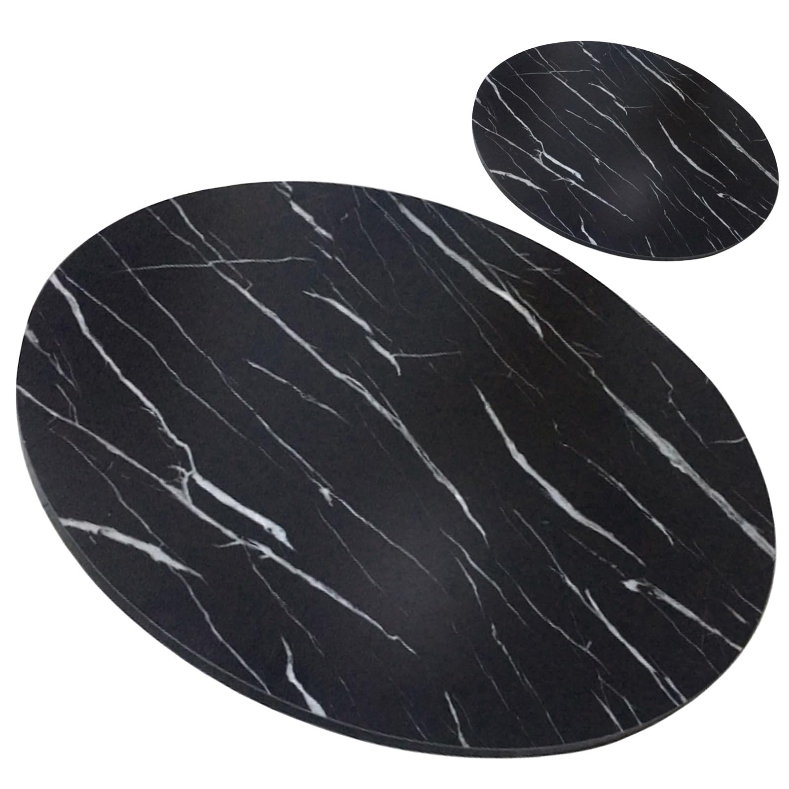 SAGIDAR Grand Plateau Tournant De Table À Manger, Plaque De Service Rotative, Plateau Rotatif en Bois Rond, Diamètre 50cm-100cm, Pas Facile À Incliner, Robuste Et Durable, Roulement Silencieux