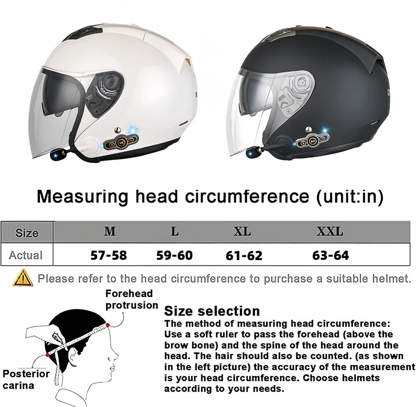 Casco Abierto De Motocicleta 3/4 con Bluetooth, Casco Retro, Gafas Dobles, Forro Extraíble, Orejeras, Certificación ECE, Casco De Protección para Scooter, Bicicleta,Hombres Y Mujeres