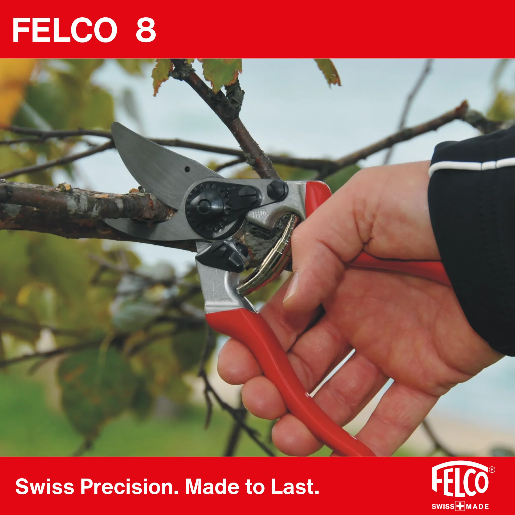 FELCO 8 Forbici da Potatura Professionali Bypass 25 mm per Mano Destra con Trapiantatore Manuale FELCO 401