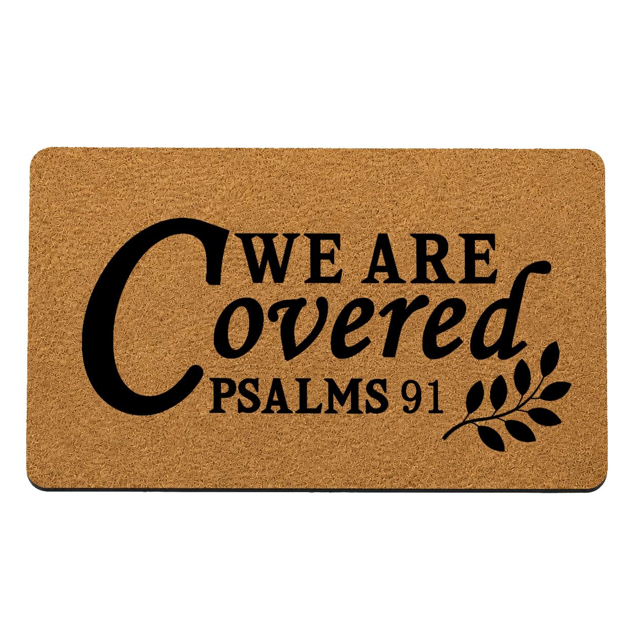 Photo 1 of ZXQL Doormat - We Are Covered Psalms 91 - Natural Coir
