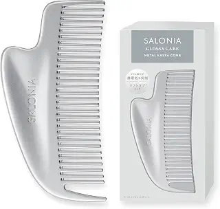 SALONIA サロニア ヘアコーム ヘアブラシ グロッシーケア メタルカッサコーム シルバー | ヘアコーム,ヘアブラシ,前髪,美髪,ギフト