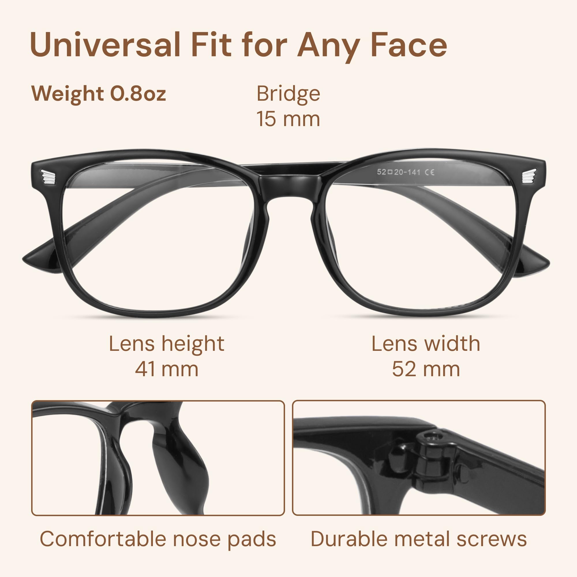 Gaoye Confezione di 3 occhiali di blocco della luce blu, occhiali quadrati alla moda falsi nerd anti raggi UV occhiali da gioco per computer donne/uomini