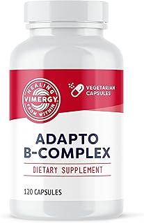 Adapto B Complex, 120 Servings - High Potency with 8 B Vitamins, Rhodiola & Hawthorn Berry - Supports Mental Energy, Cognition, Mood - Non-GMO, Kosher, Vegan, Paleo, No Gluten, No Soy