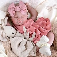 Vista 1 de UOFTKIZ Muñecas realistas de bebé Reborn – Muñeca de bebé real de 20 pulgadas, recién nacida realista con cuerpo de tela y accesorios