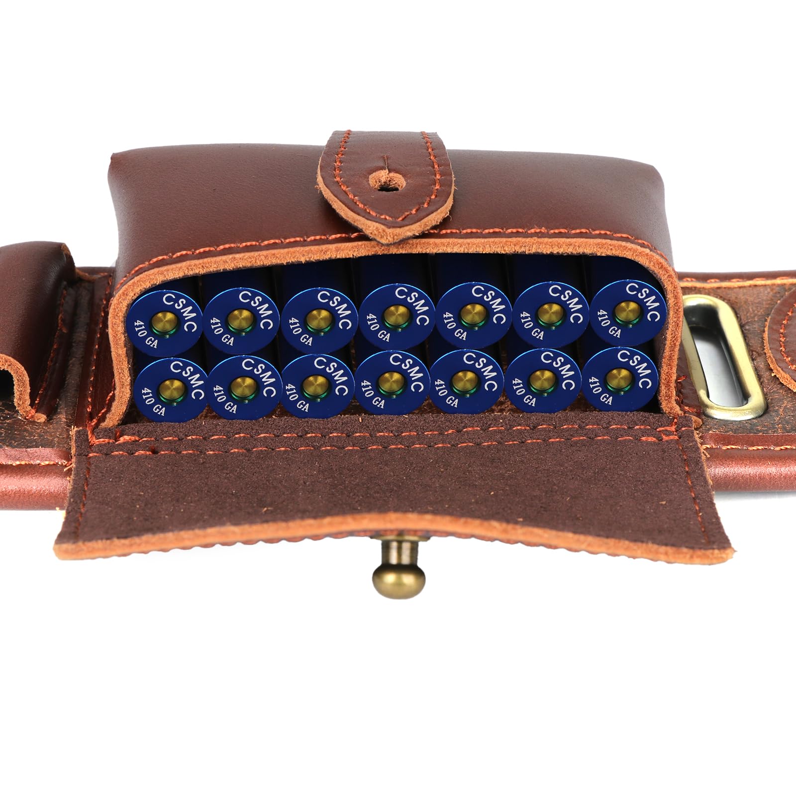 TOURBON Porta cartucce per fucile calibro 410 PU e cintura in pelle Bandoliera per munizioni da 25 colpi