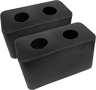2 Pack Reinforced Rubber Dock Bumper 6" x 3.25" x 3" inch
