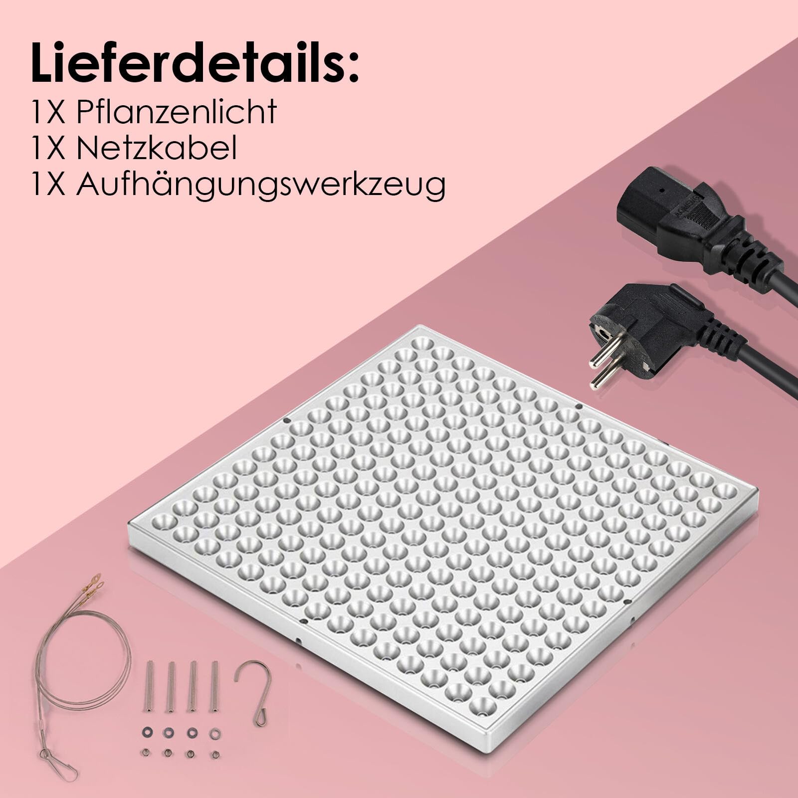 Lampa LED do uprawy roślin 2 x 15 W, pełne spektrum, 225 czerwona i niebieska lampa LED do uprawy roślin pokojowych, warzyw, kwiatów, hydroponiki [klasa energetyczna F]