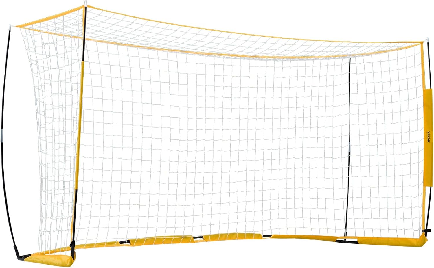 VEVOR Portable Soccer Goal, 12 x 6 ft Large Practice Soccer Net, Steel Fiberglass Structure Training Goal Set with Carry Bag, All-Weather Outdoor Use, for Backyards, Parks, School Fields