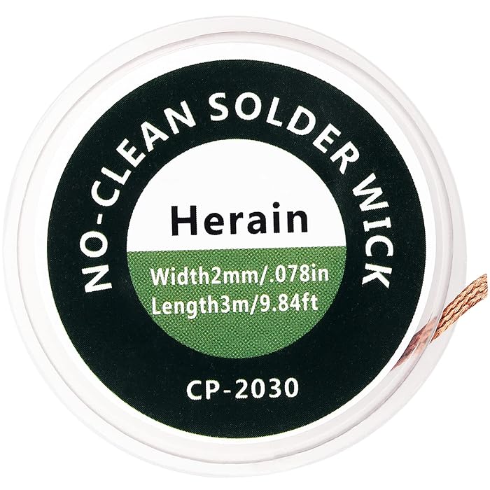 Buy Herain NoClean Solder Wick, Desoldering Braided Wicks with Flux