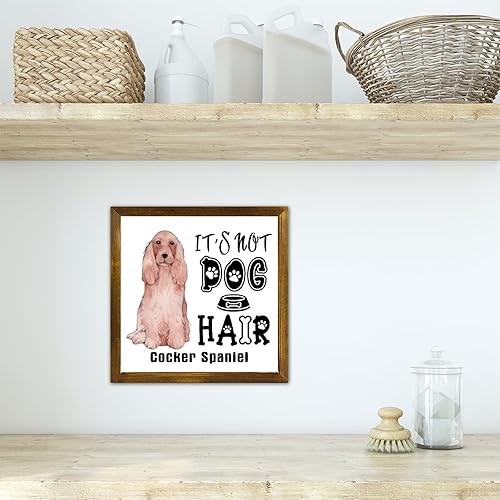 Vista 168 de Letrero de madera con texto en inglés «It's Not Dog Hair» («It's Not Dog Hair» American Bully Dog Dog), regalo decorativo para la pared del hogar