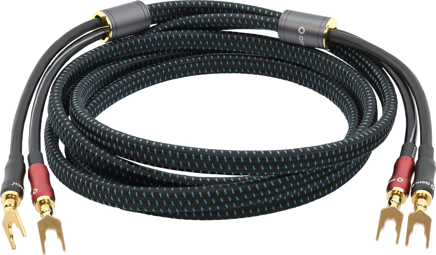 OEHLBACH Transform Dual Plug - Cavo per altoparlanti con connettori a banana e terminali intercambiabili, in rame OFC, potenza 300 W, ottima conducibilità, connettori flessibili, placcati oro 24