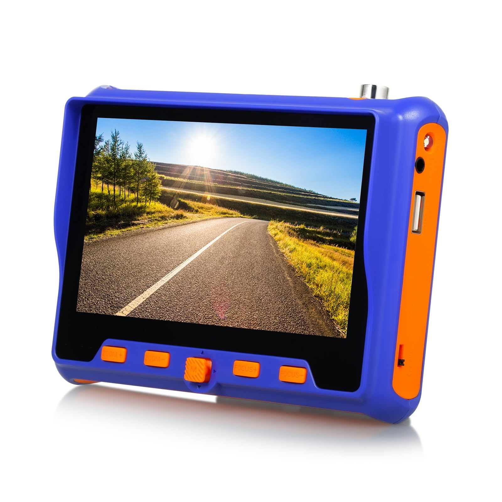 Tester TVCC, Tester CCTV HD da 5 pollici 6in1 1080p Monitor ADH/TVI/CVI/VGA/Tester fotocamera 8MP 5MP 2MP 720P Tester cavo UTP PTZ,Tester per cavi