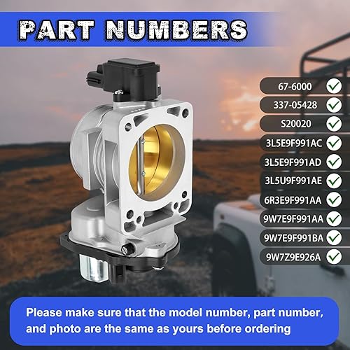 Miniatura 2 de Cuerpo del acelerador eléctrico S20020 para F150 Explorer Mustang Crown Victoria E-150 Mountaineer OE 3L5E9F991AD 3L5E9F991AC 9W7E9F991AA 9W7Z9E926A