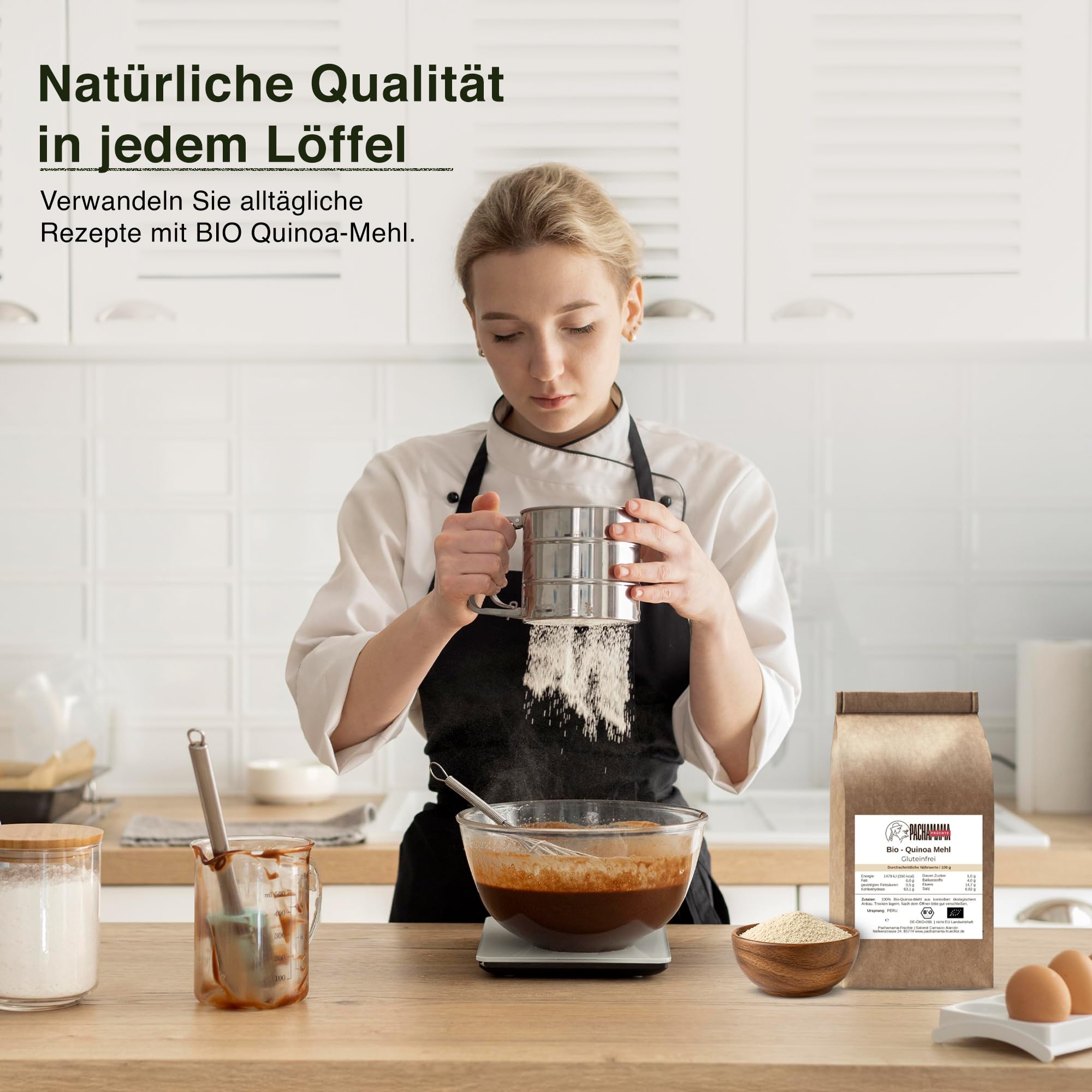 Bio - mąka z komosy ryżowej 2 kg | bezglutenowa | wegańska | pełnoziarnista