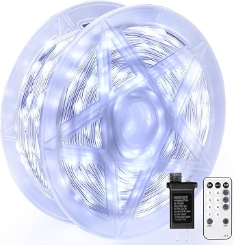 OGORI 262FT 1000LED Fairy Lights Outdoor, Cool White Fairy String Lights 8 Modes Remote & Timer, IP67 Waterproof Fairy Tree Lights for Bedroom, Wedding, DIY, Centerpiece, Christmas Decorations